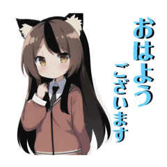 [LINEスタンプ] 猫耳娘スタンプ1