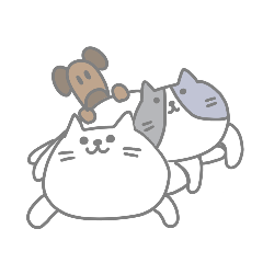 [LINEスタンプ] うつぶせゴロゴロしてる動物たち