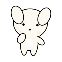 [LINEスタンプ] しろぱんのお友達 うさぎ vol.1