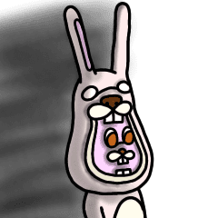 [LINEスタンプ] 動く！うさぎの皮をかぶったウサギ 文字なし