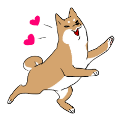 [LINEスタンプ] 普段づかいできる犬（柴）