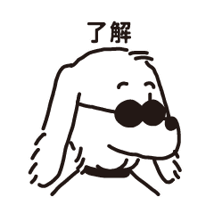 [LINEスタンプ] moving dog (simple)