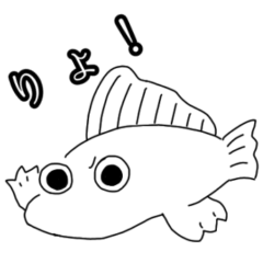 [LINEスタンプ] むつごろう（魚）のリアクションスタンプ