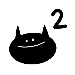 [LINEスタンプ] 黒猫の日常@2