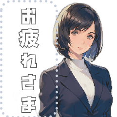 [LINEスタンプ] ピクセル女子