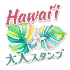 [LINEスタンプ] おとなハワイ！毎日使えるスタンプの画像（メイン）