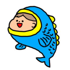 [LINEスタンプ] 暴れる鮮魚ちゃん