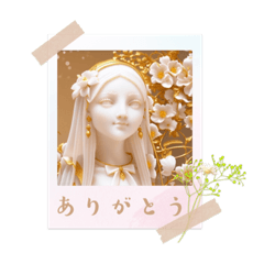 [LINEスタンプ] 彫刻風のアート作品スタンプ(人形＆人魚)の画像（メイン）