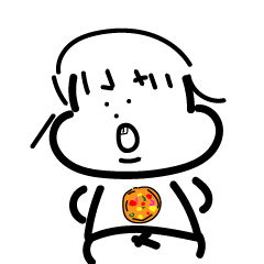[LINEスタンプ] ピザと女の子其の2