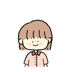 [LINEスタンプ] ピンクシャツの女の子(気軽に使えるよ)