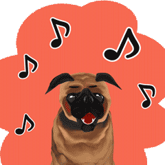 [LINEスタンプ] 【動く】パグ犬のももすけ