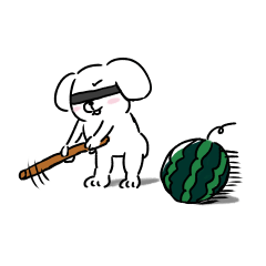 [LINEスタンプ] ぽっちゃり犬と夏