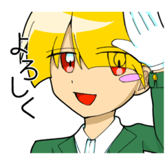 [LINEスタンプ] 軍服オリキャラくん