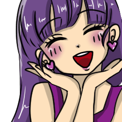 [LINEスタンプ] わがまま紫ちゃん