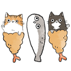 [LINEスタンプ] サカバンバスピスとえび猫