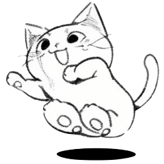 [LINEスタンプ] 天真爛漫なしろねこ 2