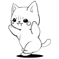 [LINEスタンプ] 天真爛漫なしろねこ 3