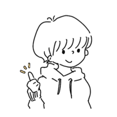 [LINEスタンプ] 表情のらくがき(ショートヘア)