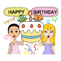 [LINEスタンプ] お誕生日用☆