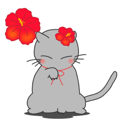 [LINEスタンプ] 灰色子猫のやさしい日常ことば♡-夏編