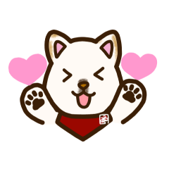 [LINEスタンプ] 白柴犬ちびキャラ顔スタンプ3