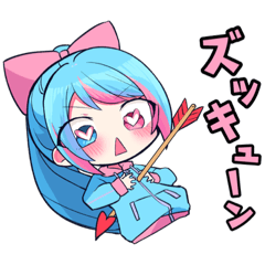[LINEスタンプ] あみりちゃんパーカーバージョン第2弾