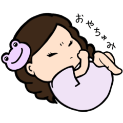 [LINEスタンプ] みどりとむらさきの画像（メイン）