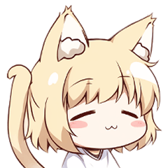 [LINEスタンプ] ハッピーねこみみガール（修正版）