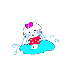 [LINEスタンプ] 水玉ねこちゃんラブリーの涙と怒り他