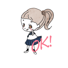 [LINEスタンプ] かわいい制服のあいさつスタンプ